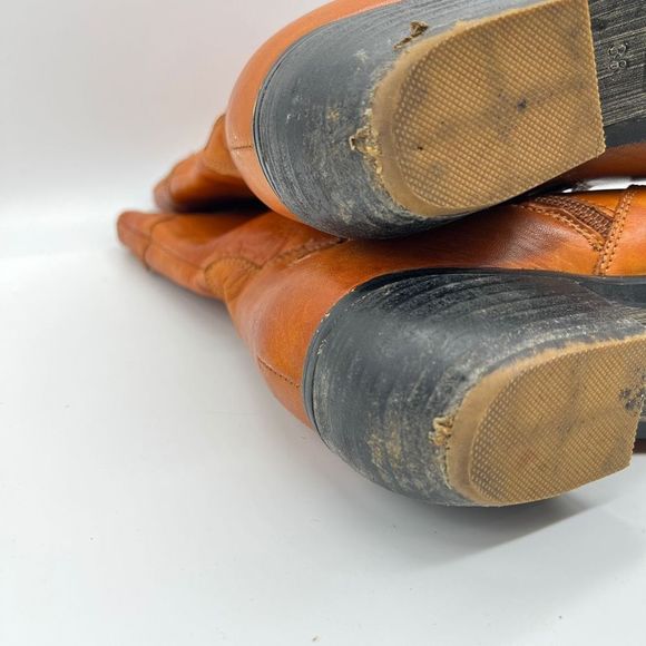 Orange Embroidered Ankle Boots - Picture 3 of 16